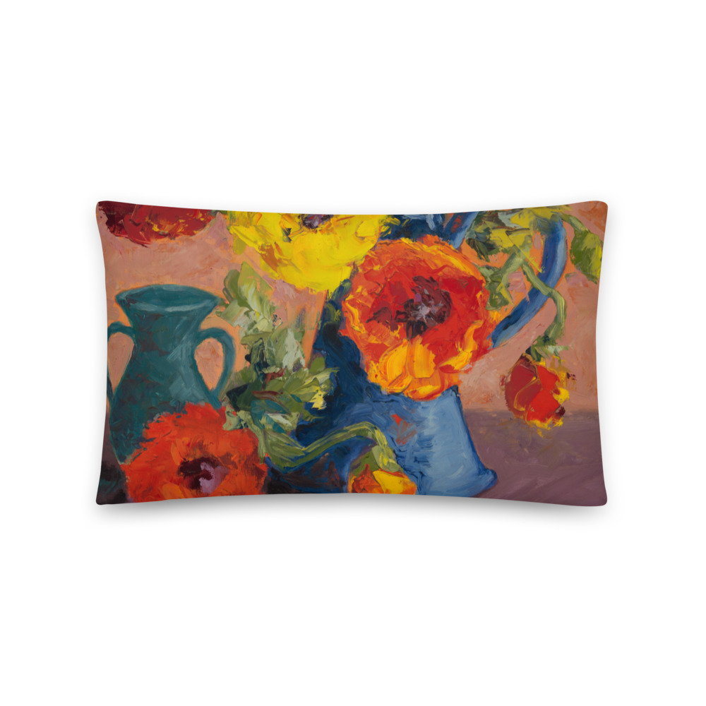 Poppies #6 Basic Pillow - Image 3