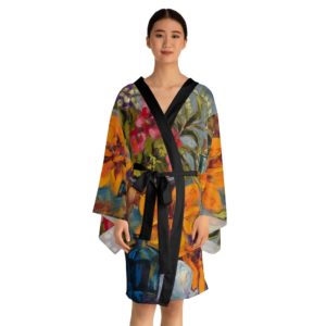 Perfume Bottles Long Sleeve Kimono Robe