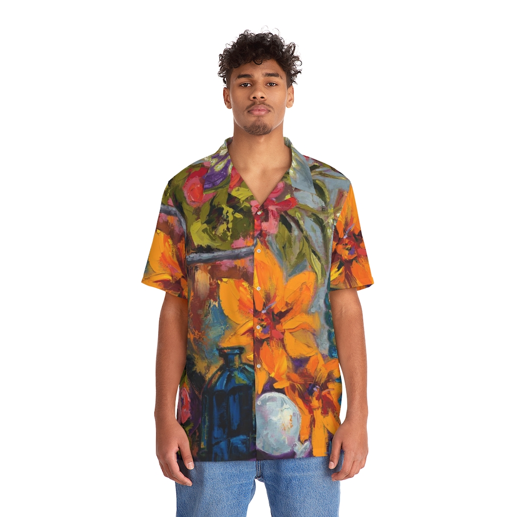 Perfume Bottle Men's Hawaiian Shirt (AOP)
