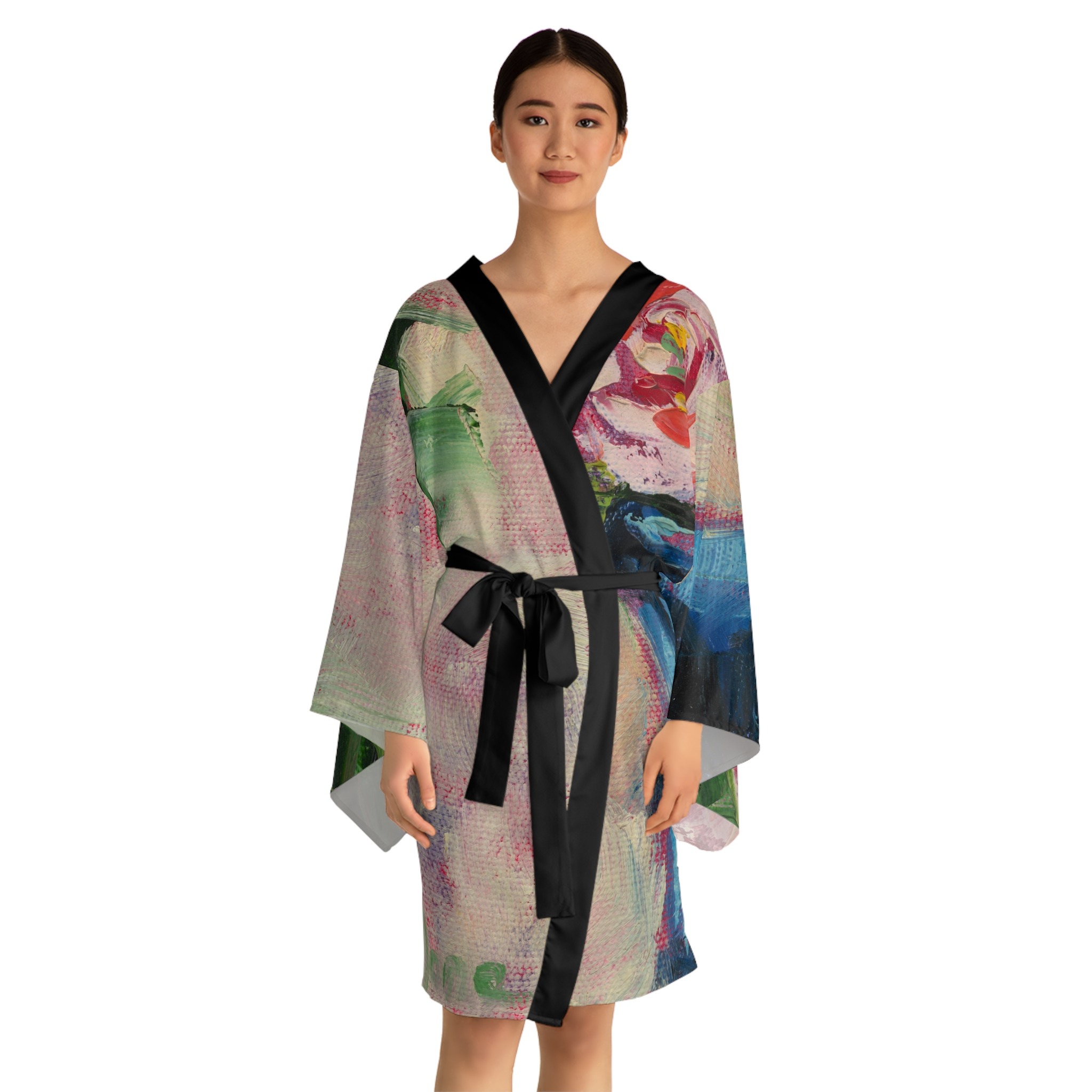 Rose in a Bottle Long Sleeve Kimono Robe - Image 5