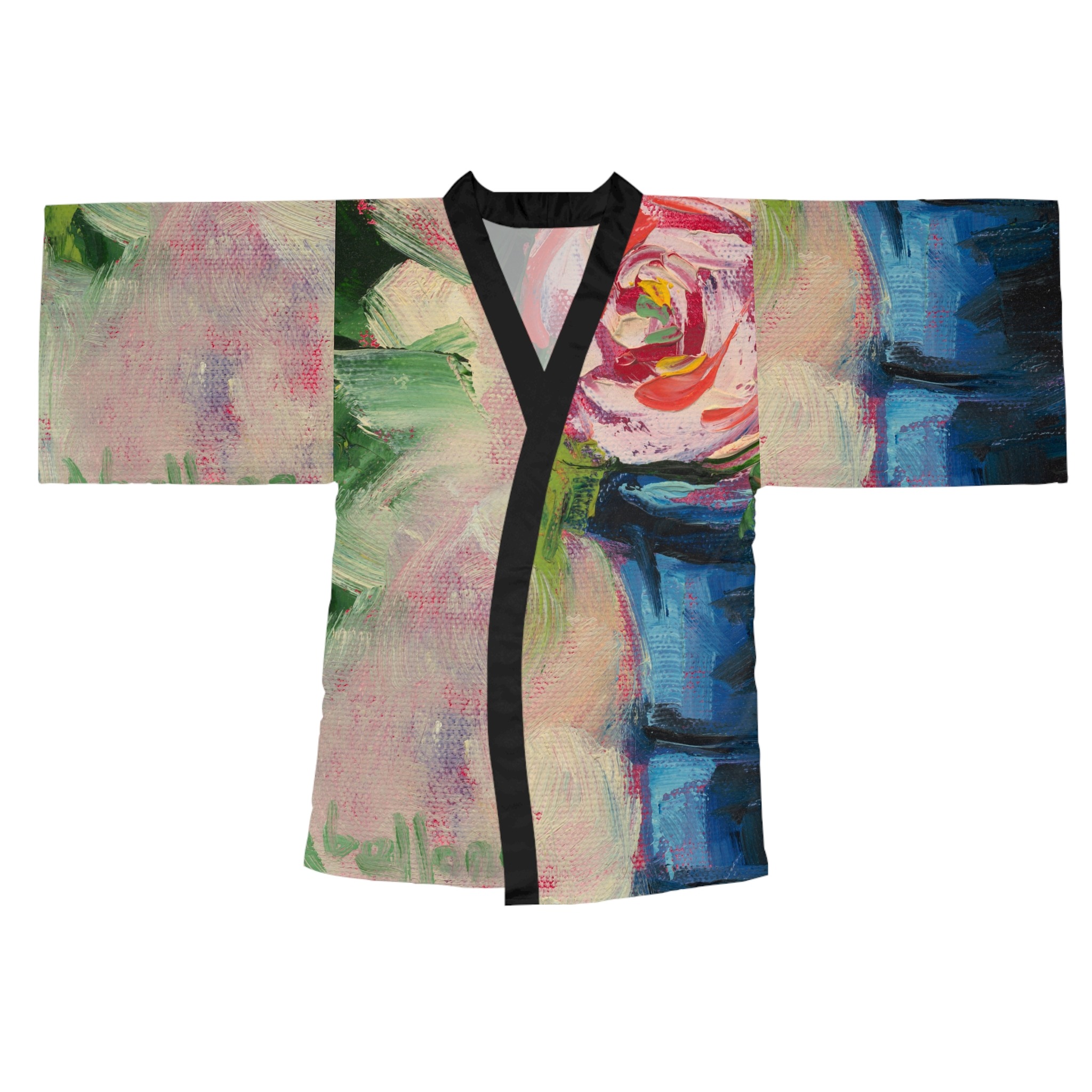 Rose in a Bottle Long Sleeve Kimono Robe - Image 3