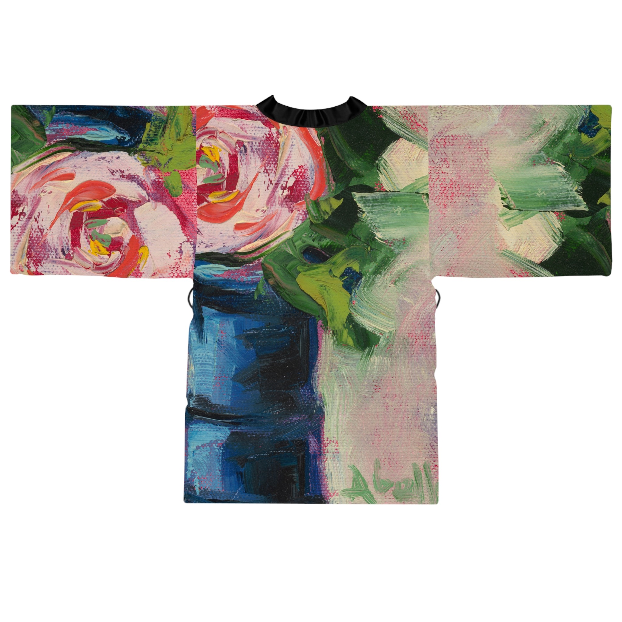 Rose in a Bottle Long Sleeve Kimono Robe - Image 4