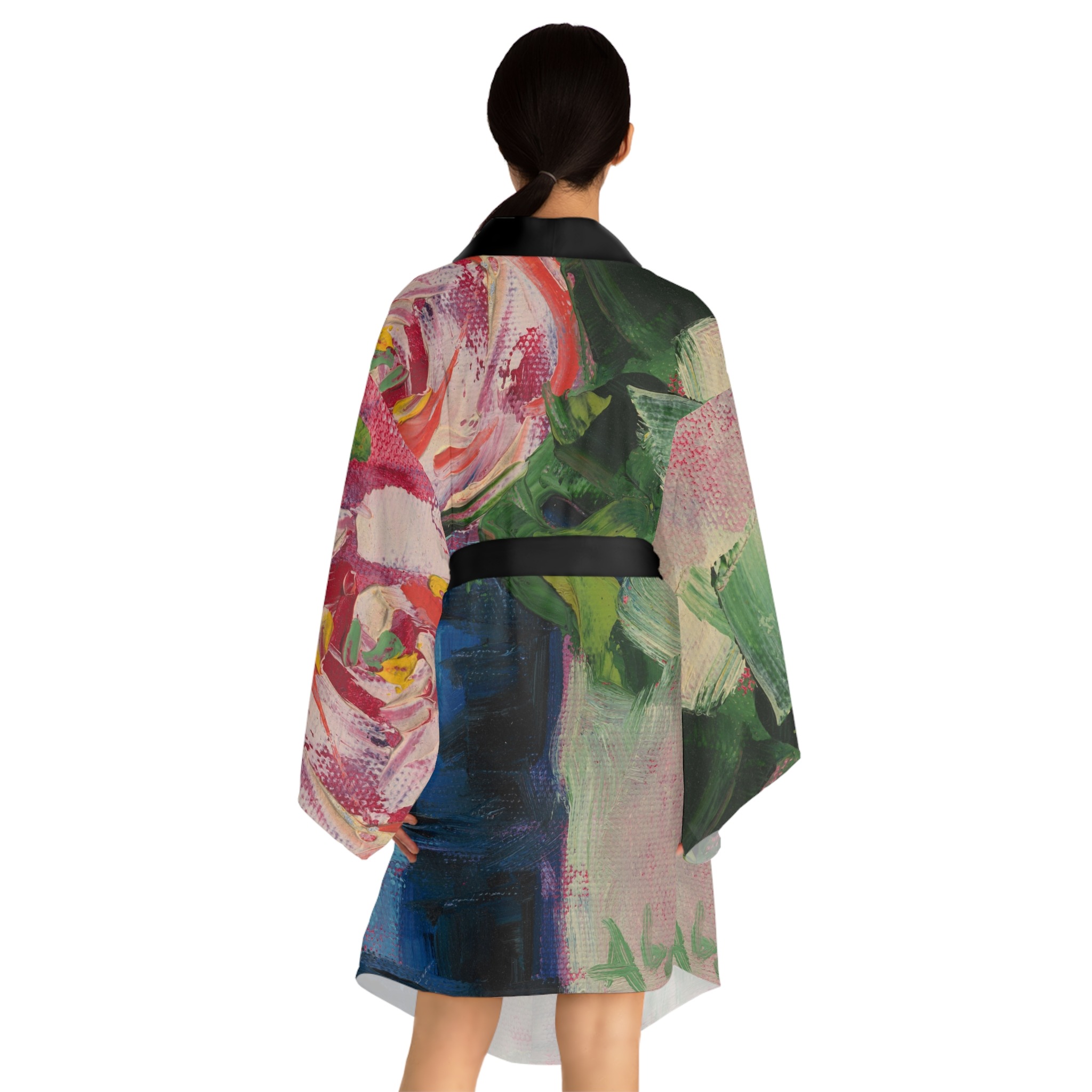 Rose in a Bottle Long Sleeve Kimono Robe - Image 6