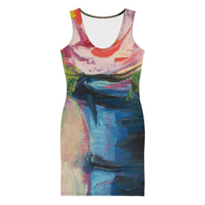 Rose in Blue Vase Bodycon dress