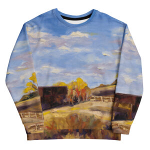 “Montana No. 2” All-Over Art Sweatshirt – Unisex, Soft Brushed Fleece, Premium Wearable Art