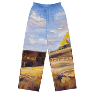 “Montana No. 2” All-Over Print Unisex Wide-Leg Pants – Relaxed Fit, Stretch Comfort & Wearable Art