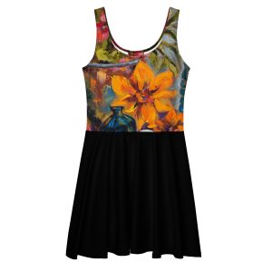 Charisse Abellana Perfume Bottles Skater Dress