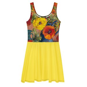 CHARISSE ABELLANA POPPIES SKATER DRESS
