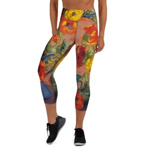 Poppies Yoga Capri Leggings